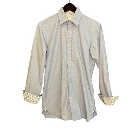 Ted Baker Endurance Men’s Shirt Size 15 32/33 Blue/White Button Down - Picture 1 of 6